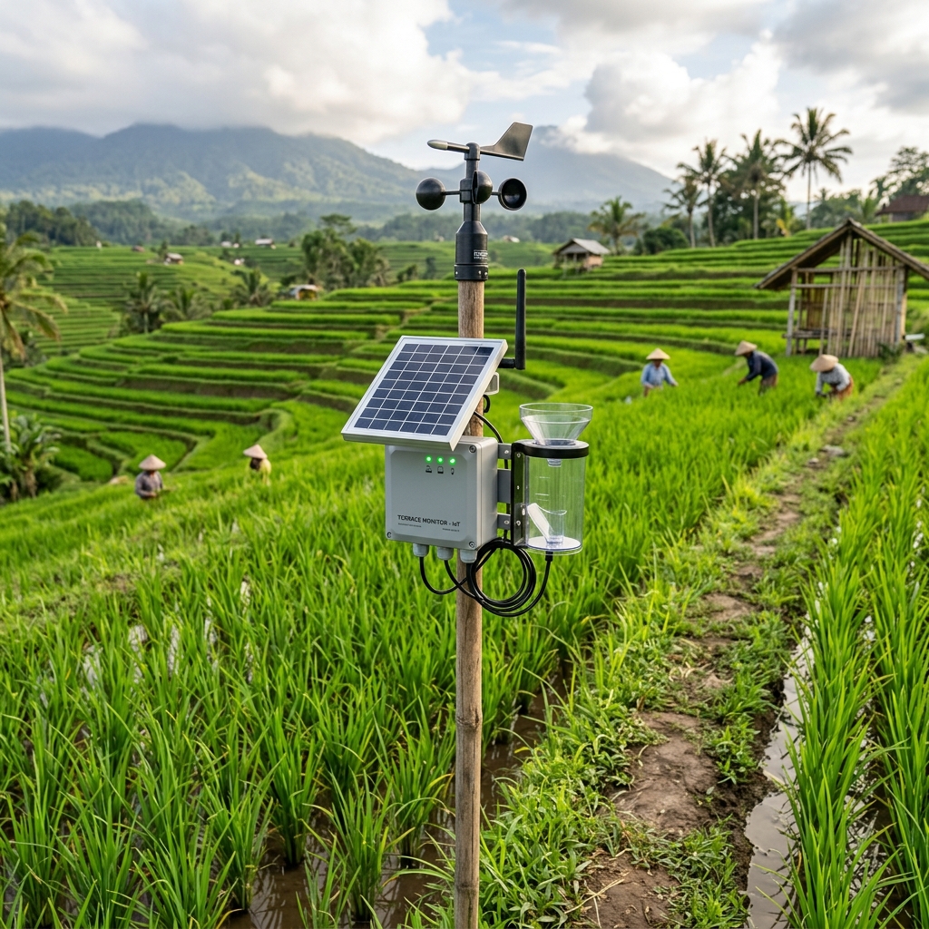 stasiun cuaca mikro pertanian IoT agro weather station untuk efisiensi prediksi iklim lahan