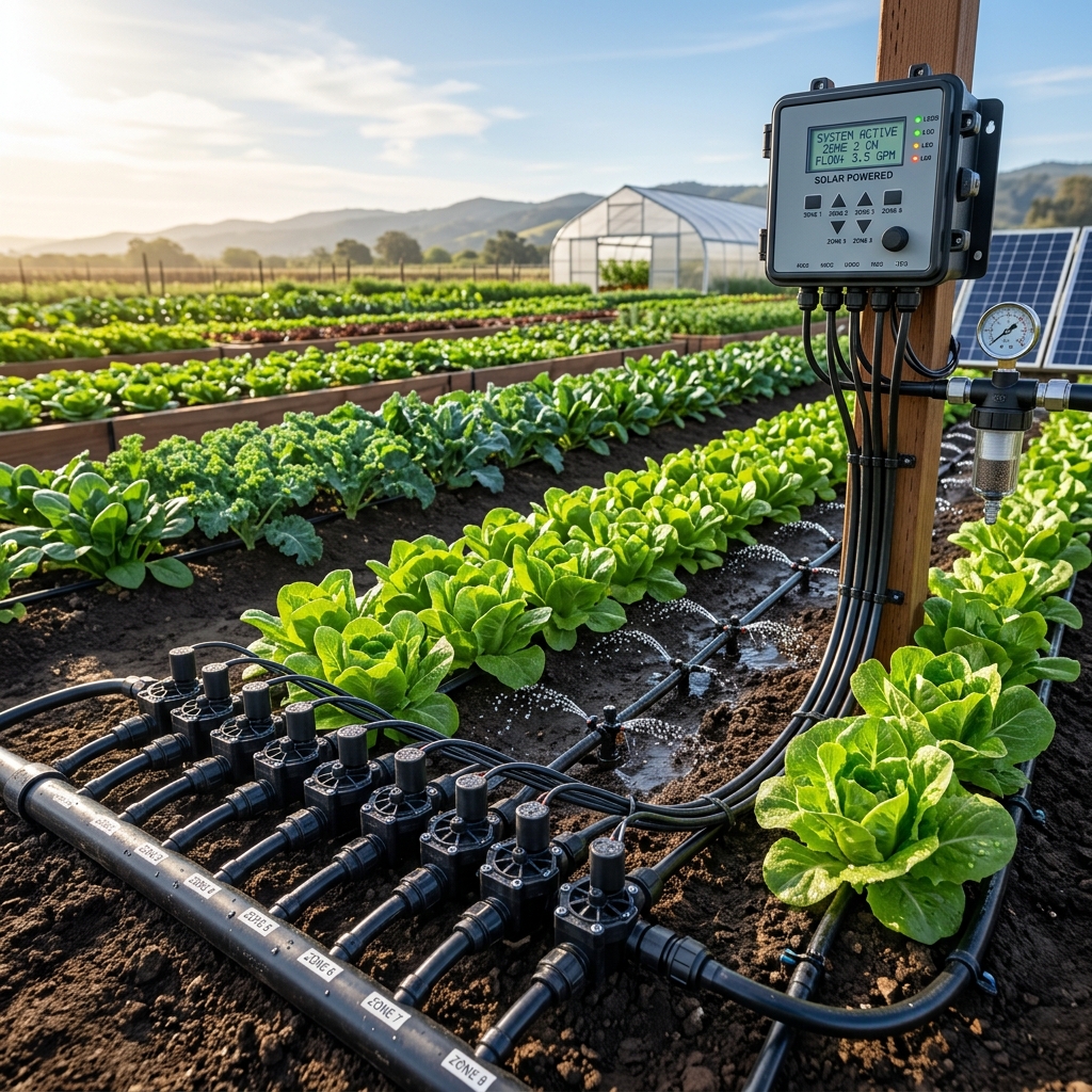 sistem irigasi tetes otomatis smart drip irrigation untuk efisiensi pengairan lahan